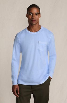 Lands End Super-T Long Sleeve T-Shirt with Pocket in Powder Blue Garment Dye at Nordstrom, Size Xx-Large