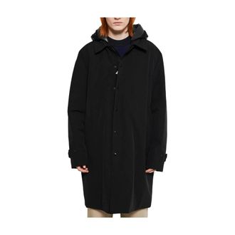 Moncler Jassen, Dames, Zwart, S, Katoen, Lange donsparka jas - Zwart