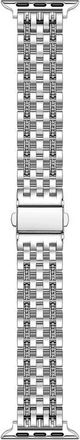 Posh Tech Remy Rhinestone & Stainless Steel Apple Watch Watchband in Silver at Nordstrom