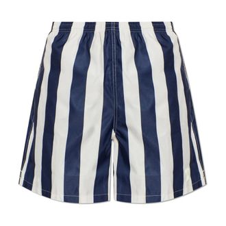 Ami Beachwear, male, Blue, Size: XL Long Striped Swimshorts
