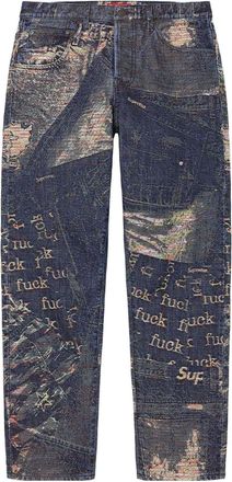 SUPREME Archive Denim Jacquard Regular Jean Dark Blue SUP-SS23-237