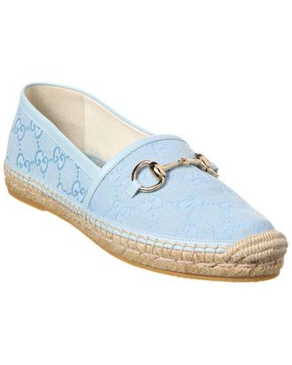 Gucci Horsebit Canvas Espadrille