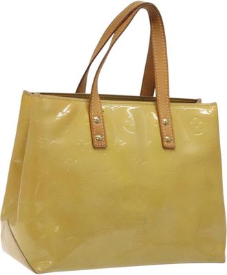 Louis Vuitton Reade Handbag Monogram Vernis Beige Patent_Leather Bag (Pre-Owned)