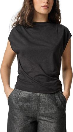 Lilla P Cap Sleeve Mock Shirt