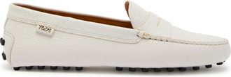 Tod's Gommino Grained Leather Loafers - White - 40 (IT40 / UK7)
