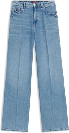 HUGO BOSS Wide Jeans - Dames - Loose Fit Jeans - Blauw - W27 L32 - Katoen - Jeans
