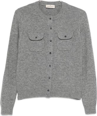 Bruno Manetti Gray Wool Cardigan