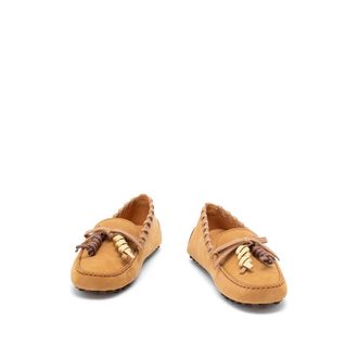 Tod's Braided Trim Calf Leather Boot - Beige