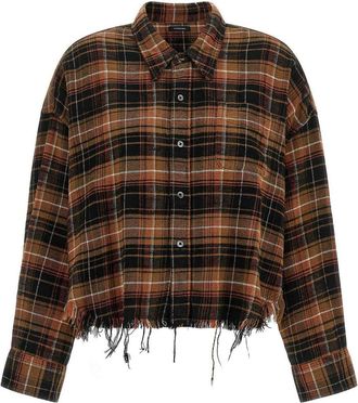 R13 Raw cut cropped shirt