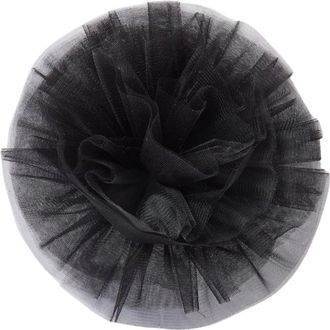 Liviana Conti Hair Accessories, female, Black, Size: ONE SIZE Spilla Floreale Handmade in Tulle