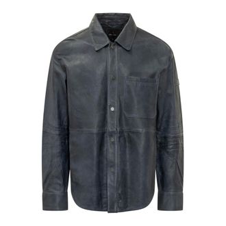 Peuterey Leather Jackets, male, Gray, Size: XL Todd Jacket
