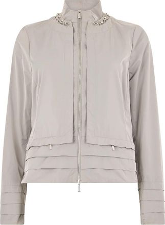 Moorer Jas met ruches - Dames - Zomerjassen - Grijs - S - Polyester - Jassen