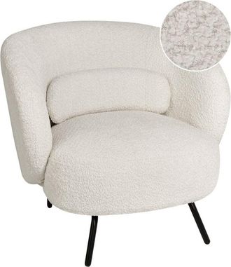 Beliani Armchair MAKELA Boucle Off-White