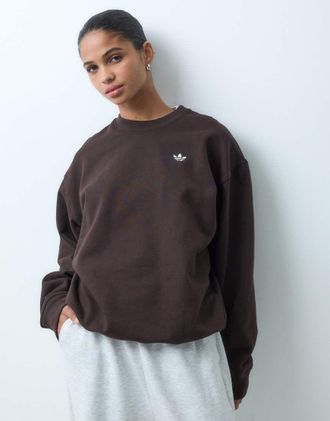 adidas Originals felpa girocollo Essential marrone scuro