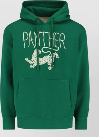 Valentino hooded sweatshirt drawstring kangaroo pocket ribbed trim