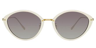 Linda Farrow LUCY LFL1086 C4 Womens Sunglasses White Size 52