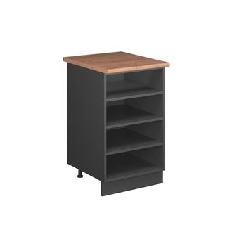 Vicco Estante De Cocina Fame-line, Antracita, 50 Cm, Et Roble, Vicco