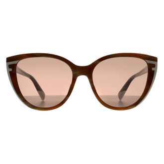 Furla Cat Eye Womens Honey Brown White Horn SFU783 - One Size