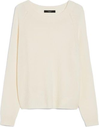 Max Mara Tago Cashmere Sweater in Ecru at Nordstrom, Size Large