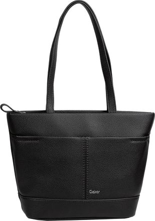 Gabor Shopper GABOR Lenea, Damen, Gr. B/H/T: 36cm x 24,5cm x 11cm, schwarz, Polyurethan, clean, gepflegt, unifarben, Taschen Shopper, aus recyceltem Polyure