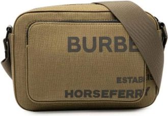 Burberry Pre-owned Cross Body Bags, female, Brown, Size: ONE SIZE Pre-owned Canvas Shoulder Bag