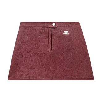 Courr&egrave;ges Rokken, Dames, Rood, S, Katoen, Reedition Vinyl Mini Rok