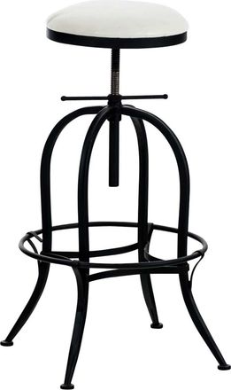 Clp Taburete de bar industrial regulable en Metal Negro