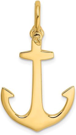 Diamond2Deal 10k Yellow Gold 3-D Polished Anchor Charm