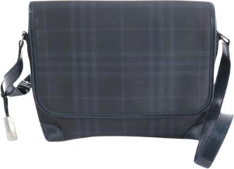 Burberry Pre-owned Cross Body Bags, male, Blue, Size: ONE SIZE Pre-owned Vintage Messenger Shoulder Bag