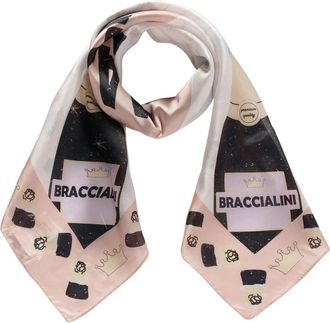 Braccialini Aurelianna Sjaal - Dames - Zijden sjaals - Roze - ONE Size - Leer - Accessoires
