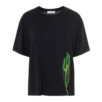 Akep T-Shirts, female, Black, Size: XL Relaxed-Fit Jersey T-Shirt