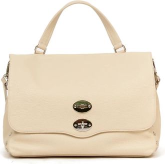 Zanellato Postina Daily M - Dames - Handtassen - Wit - ONE Size - Leer - Tassen