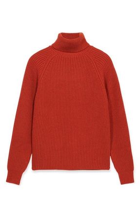 Fortela Oslo Merino Wool High Neck Sweater in Orange at Nordstrom, Size X-Large Eu