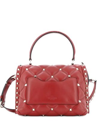 Valentino Garavani Candystud Top Handle Bag Leather Medium shoulder bag - women - Calf Leather - One Size - Red
