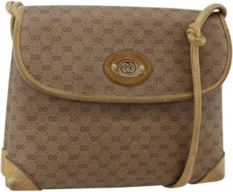 Gucci Pre-owned Vintage Schoudertas - Dames - Vintage Schoudertas - Bruin - ONE Size - Leer - Vintage