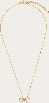 Ferragamo Women Vara bow pendant necklace Gold