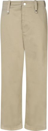 Burberry Rechte Broek - Heren - Straight fit broeken - Beige - M - Katoen - Broeken