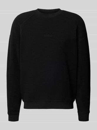 HUGO BOSS Regular Fit Sweatshirt aus reiner Baumwolle Modell DAFFLYN in Black, Gr&ouml;&szlig;e XXL