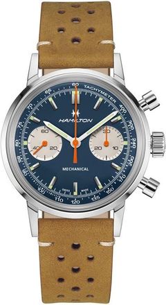 Hamilton American Classic Intra-Matic Chronograph Watch Gift Set, 40mm in Blue at Nordstrom
