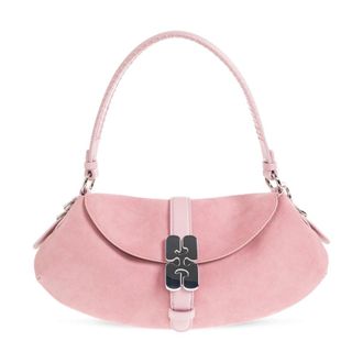 Ganni Shoulder Bags, female, Pink, Size: ONE SIZE Eco Leather Bag