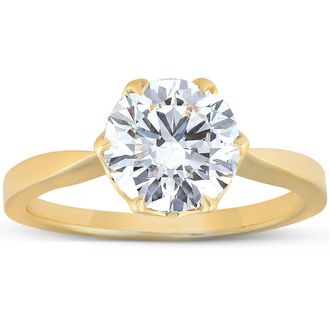 Pompeii3 2 Ct Diamond Solitaire Engagement Ring 14k Yellow Gold Lab Grown