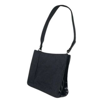 Prada Pre-owned Shoulder Bags, female, Gray, Size: ONE SIZE Pre-owned Cotton Shoulder Bag