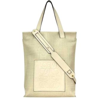 Loewe Vintage Tote Bags, unisex, Beige, ONE SIZE, Pre-owned Leather Shoulder Bag