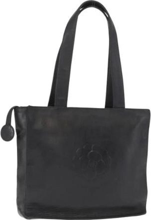 Chanel Pre-owned Tote Bags, female, Black, Size: ONE SIZE Pre-owned Leather Tote Bag