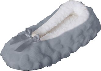 Generic Womens Ladies Slipper Socks Autumn Winter Warm Slip On Fleece Heart Gem Bow Slippers Ballet Style Plush Non Slip Socks Regular Soft Fuzzy Soft Slipper