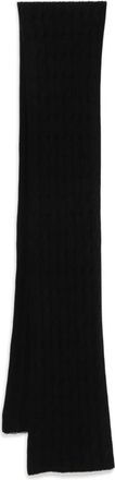 Eleventy Kabelgebreide sjaal - Zwart