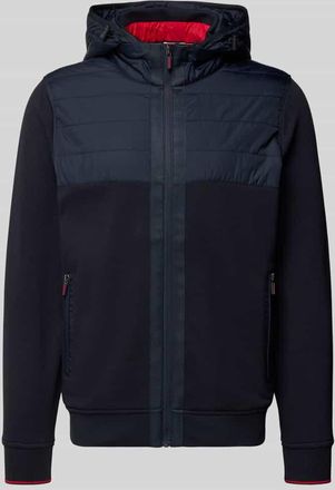 Christian Berg Regular Fit Sweatjacke mit gef&uuml;ttertem Stehkragen in Marine, Gr&ouml;&szlig;e 3XL