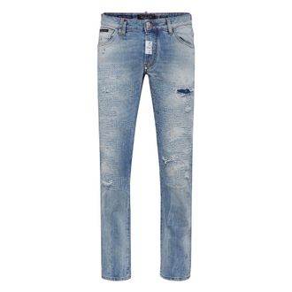 Philipp Plein Heren, Jeans, Blauw, Maat: W28 Denim
