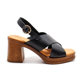 Eric Michael Womens Savannah Heeled Slingback Sandals In Black