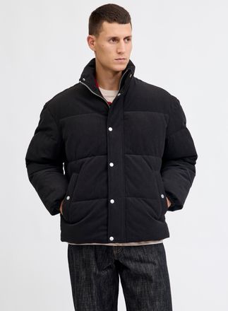 Jack & Jones Steppjacke JACK & JONES JORGREENE CORDUROY PUFFER JACKET, Herren, Gr. XXL, schwarz, Web, Obermaterial: 100% Polyester, unifarben, regular fit, Rippb&uuml;n